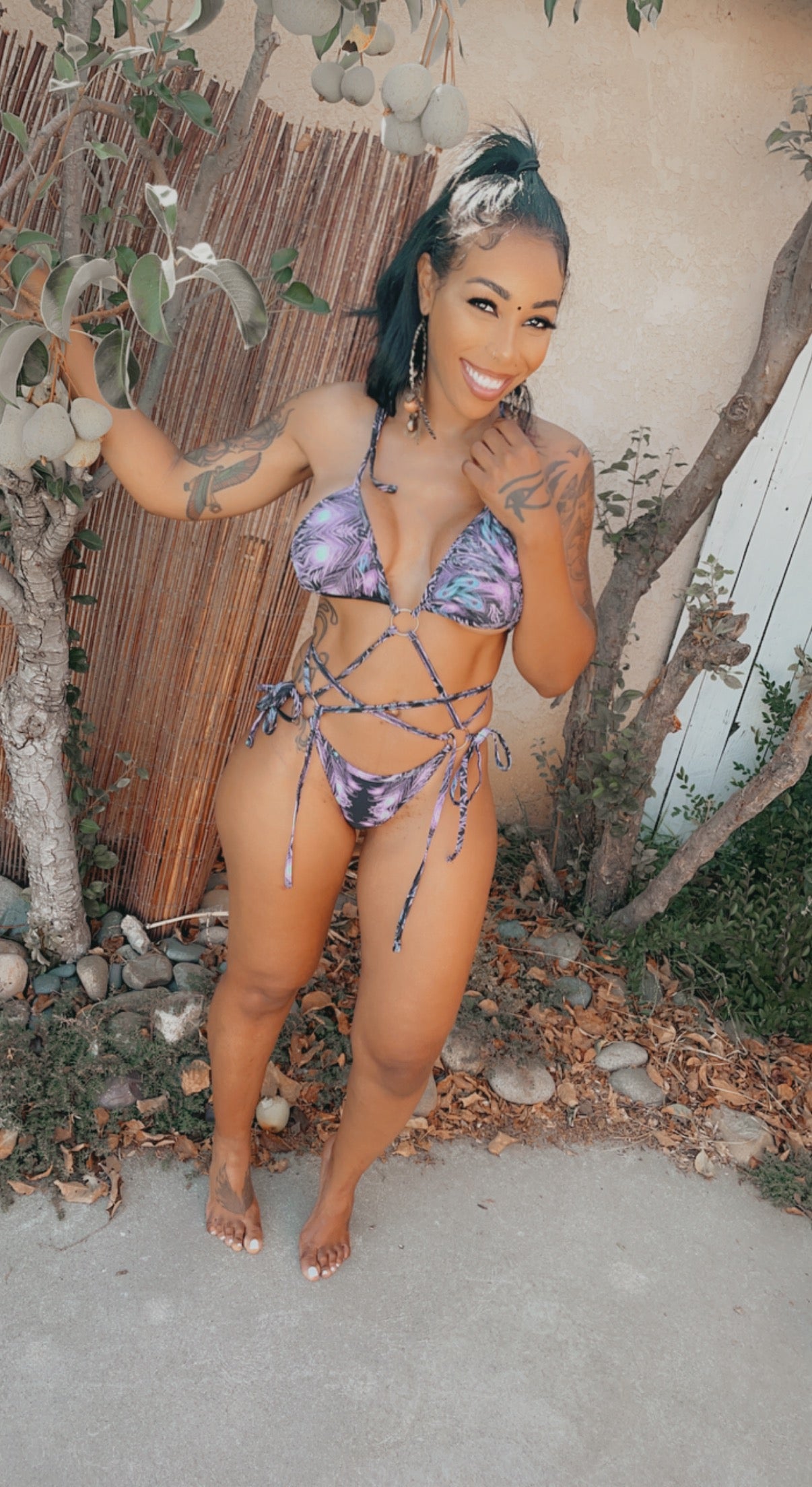 Royal Feather Bikini Set