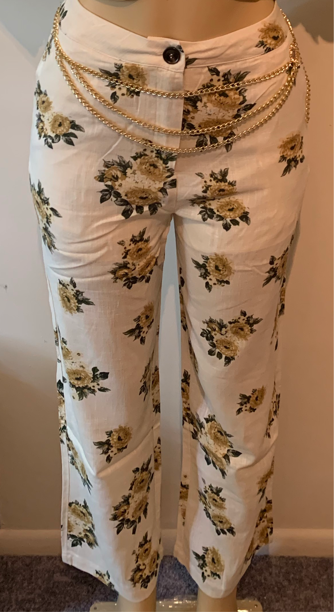Floral Linen Pants